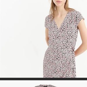 J Crew Leopard Print Wrap Midi Dress